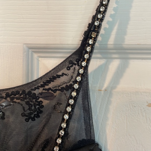 Faby Luxe Couture Size Medium Black Embellished Dress - Picture 12 of 15